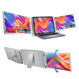 Flip 360°rotation 245°,14 Inch Portable Monitor Compatible With 12-17''