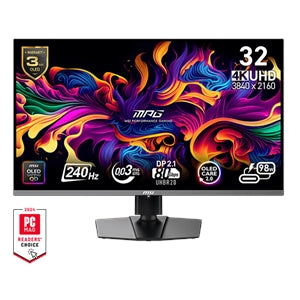 MSI MPG 322URX QD-OLED UHD 240Hz 32 inch Gaming Monitor